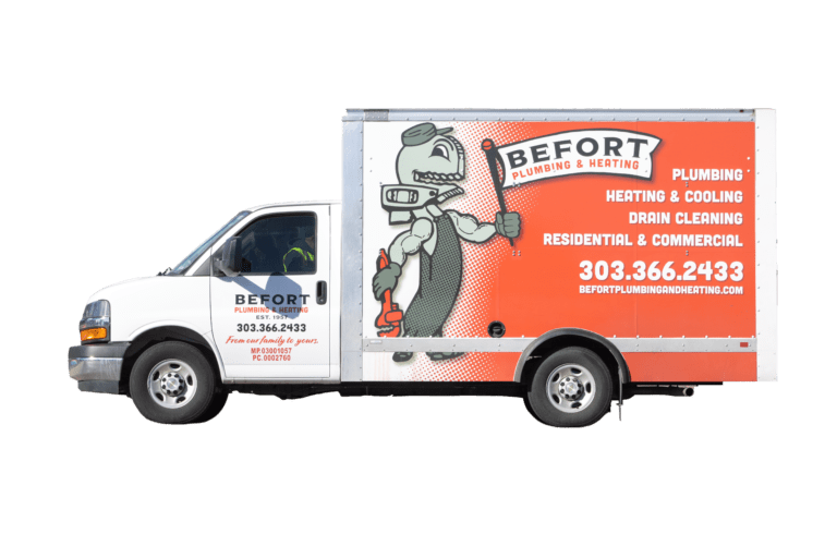 A Befort Plumbing & Heating Service Truck Serving Englewlood, Denver & Surrounding Area