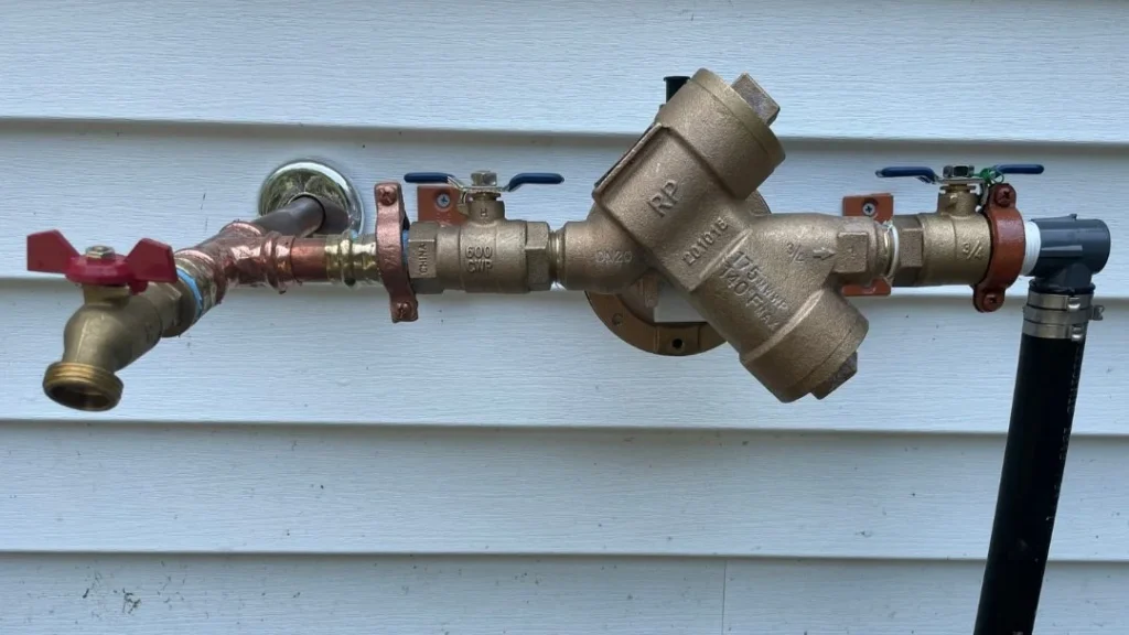 Image of a backflow installed by an expert befort plumbing & heating technician in Denver, CO