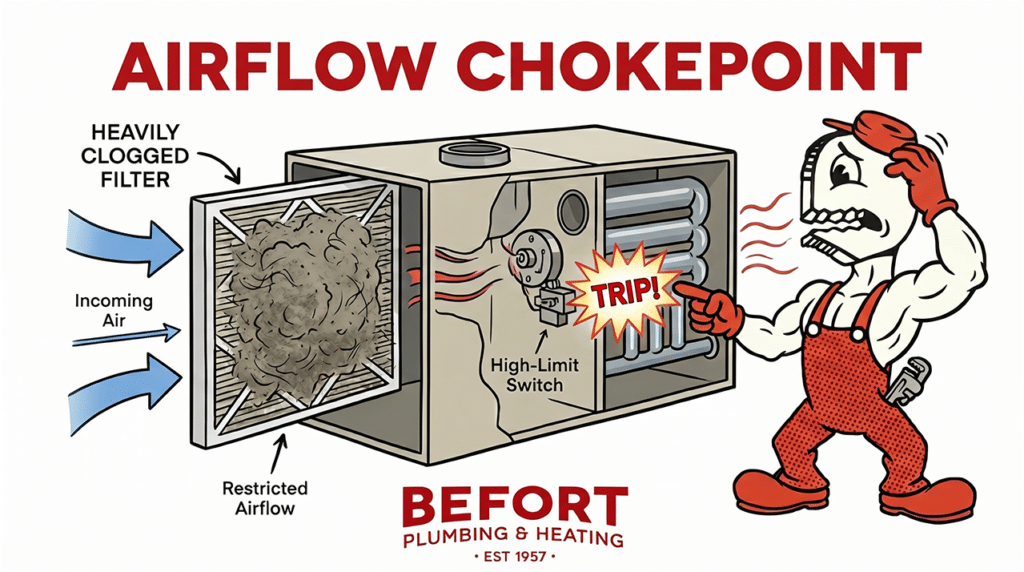 Airflow Chokepoint causing short-cycling